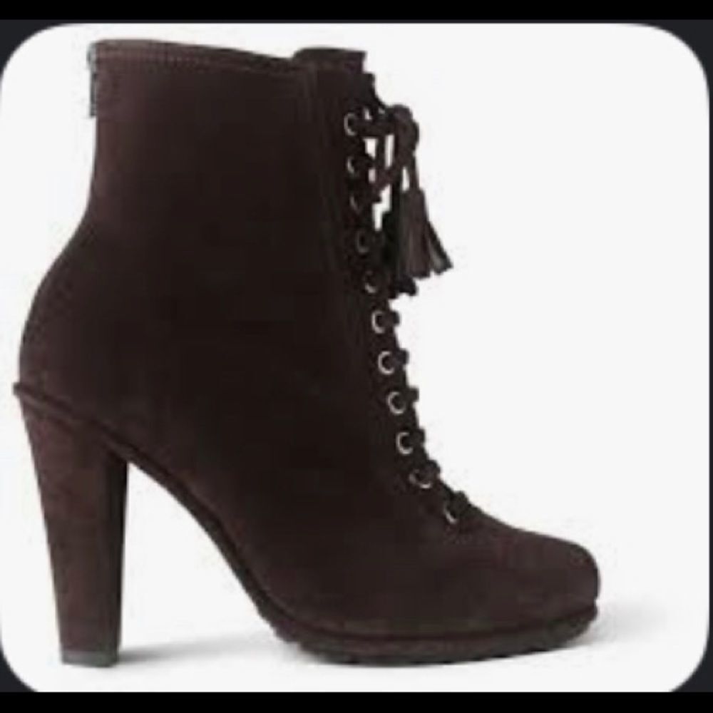 ALL SAINTS Grimsby Brown Suede Lace Up Boot NWOB Size 8